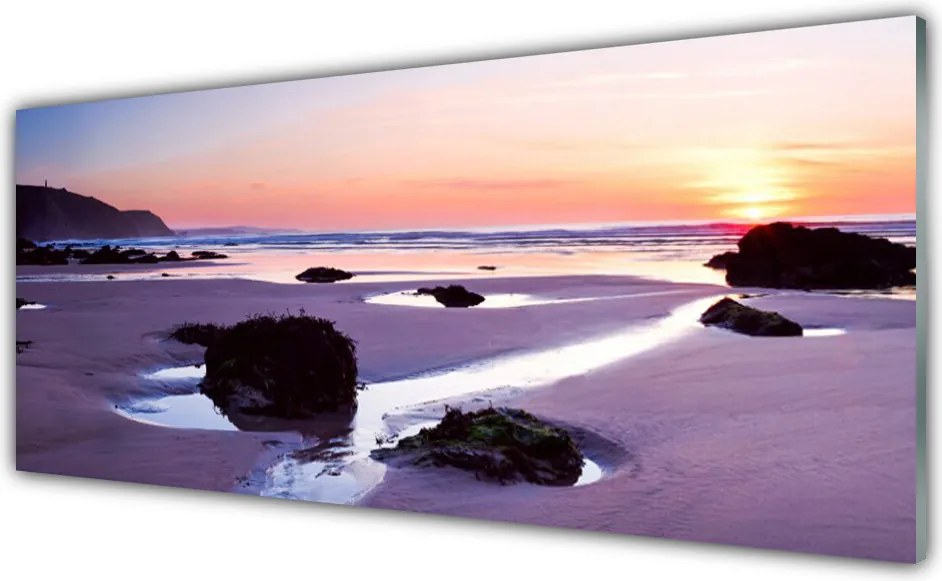 Panel Szklany do Kuchni Piaszczysty Brzeg Oceanu