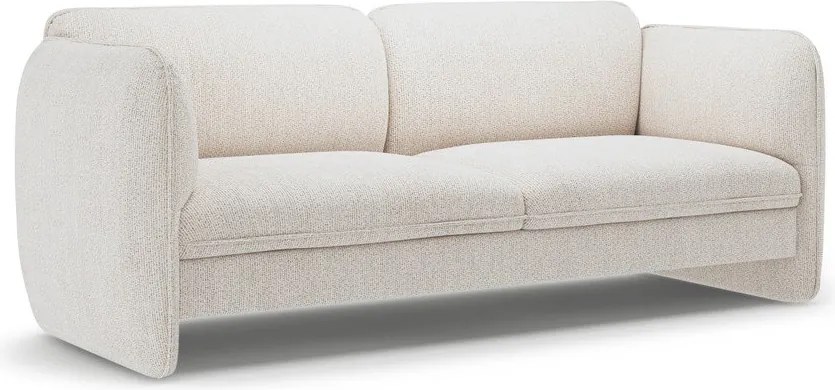 Kremowa sofa z tkaniny szenilowej 204 cm Georgia – Micadoni