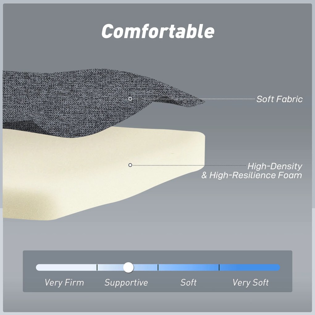 HOMCOM Fotel do spania 3-w-1 z funkcją łóżka, leżanka, regulowane oparcie, nogi z drewna bukowego, poduszka, szary