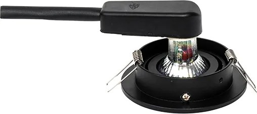 Nowoczesny reflektor wpuszczany czarny regulowany - Club