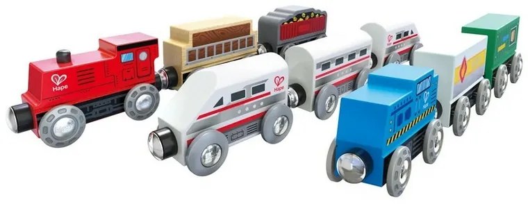 Hape Zestaw drewnianych pociągów