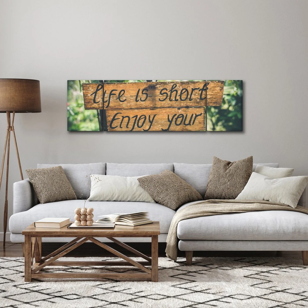Obraz z wiadomością (170x50 cm)