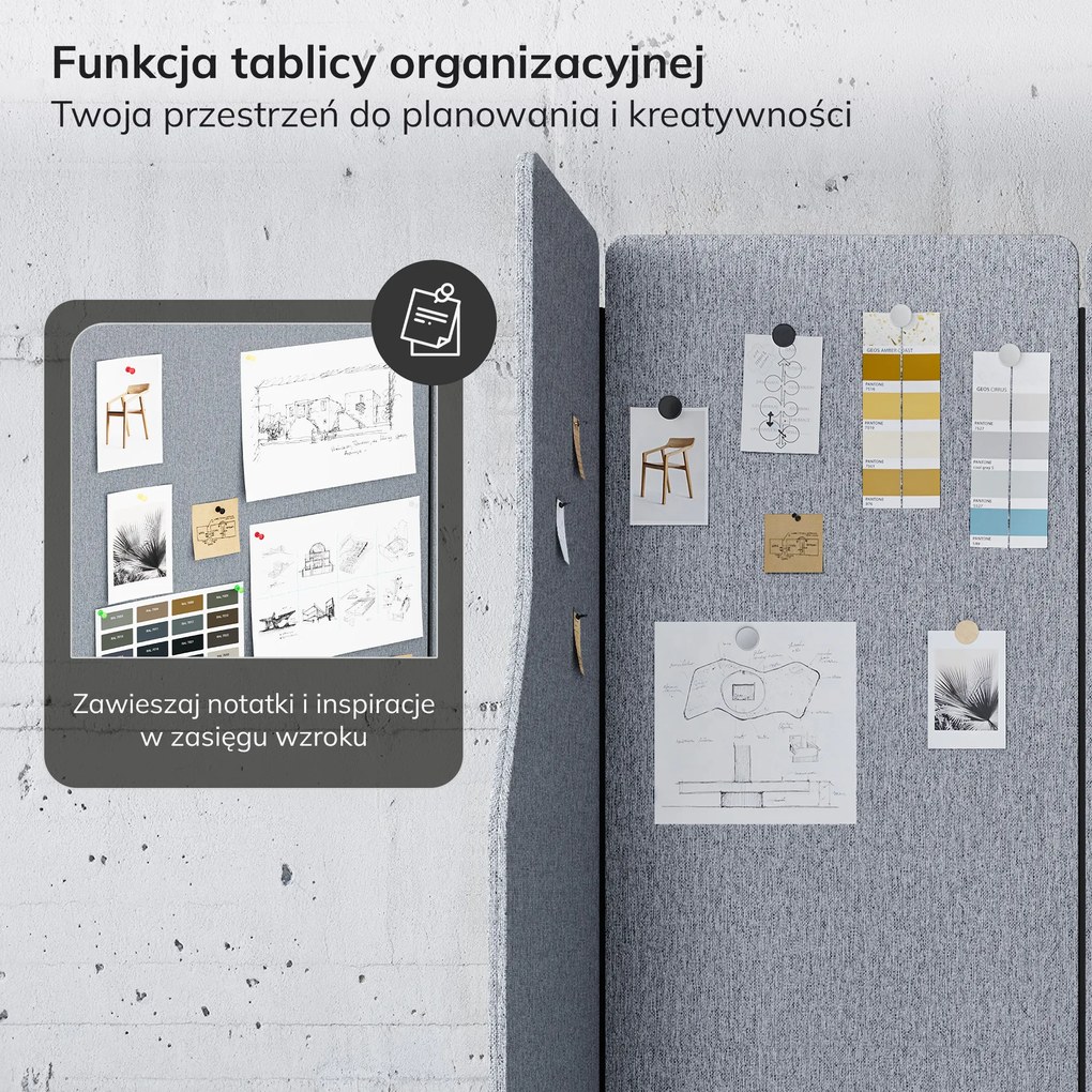 Parawan akustyczny SADIE Moon Dust 260/145 cm