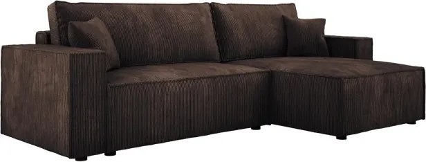 Narożnik POSO XL Prawostronny zestaw z poduszkami wolnostojący tkanina POSO 06 WERSAL