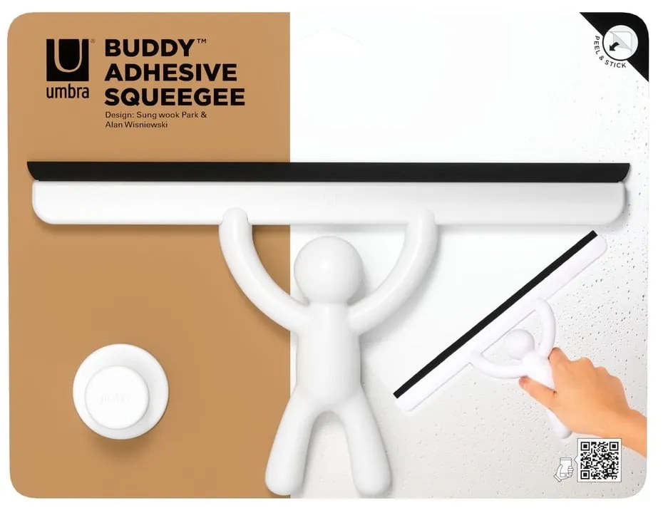 Biała ściągaczka z uchwytem 26 cm Buddy – Umbra