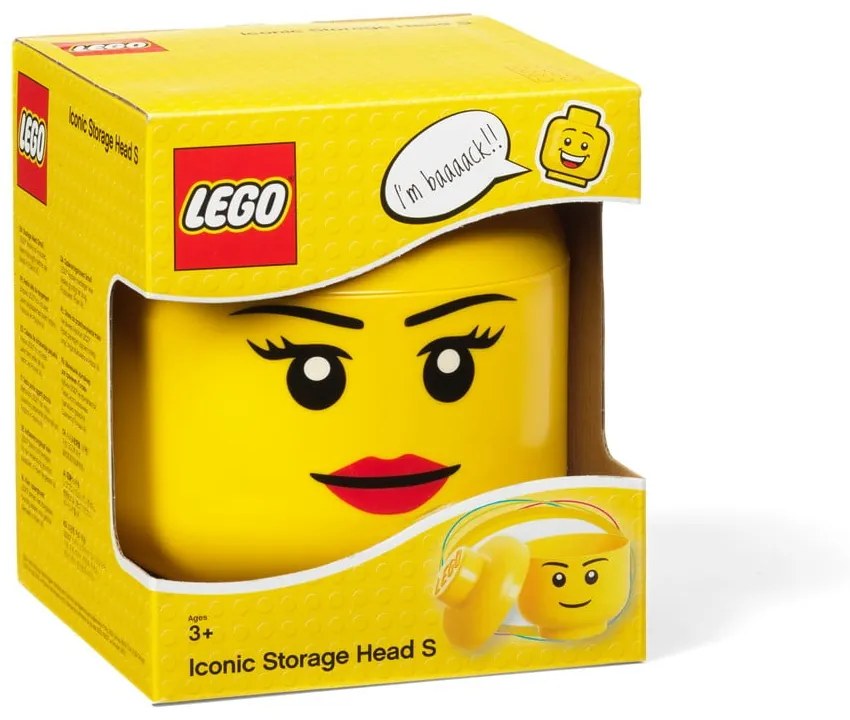 Pojemnik w kształcie głowy LEGO® Girl, Ø 16,3 cm