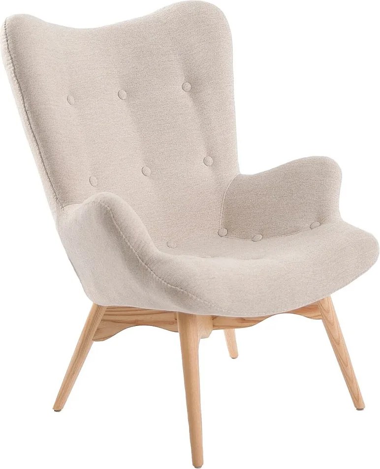 Beżowy fotel materiałowy 5023 ANGEL CERDA