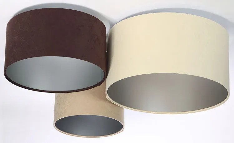 Minimalistyczna plafoniada ze srebrnym wnętrzem abażura F8-G43