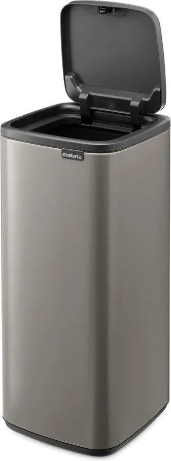 Szary stalowy kosz na śmieci otwierany na dotyk 30 l Bo Touch – Brabantia