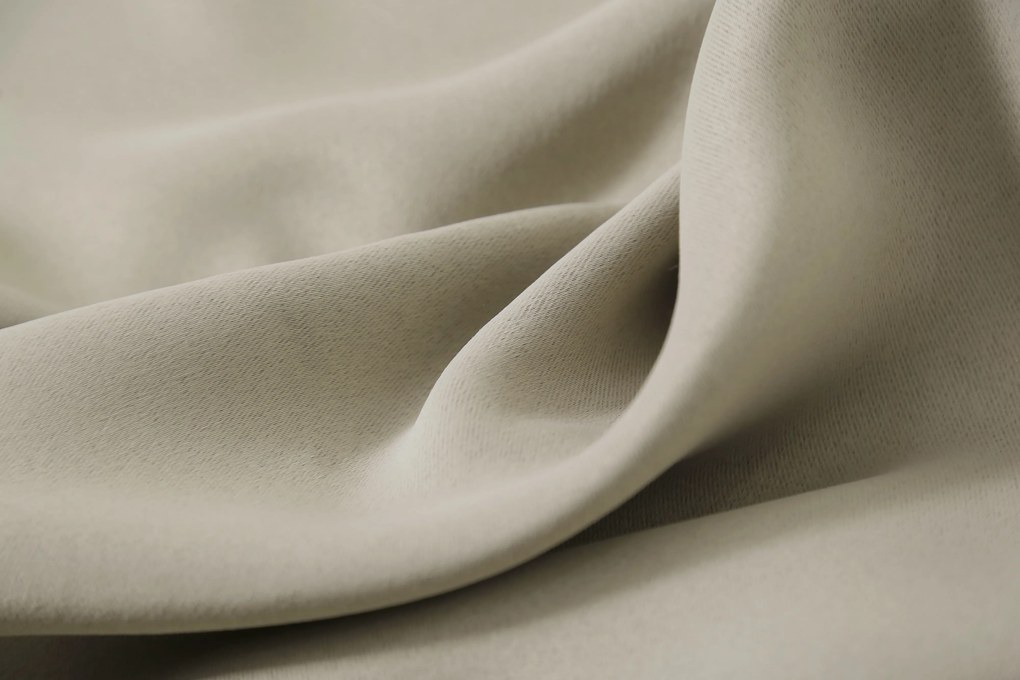 Zasłona OXFORD 140x270 cm, beżowa Zawieszanie: Taśma z wiązaniami