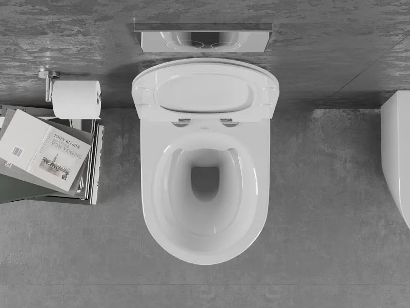 Mexen Lena miska wc Rimless z deską wolnoopadającą slim, duroplast, biała połysk - 30224000
