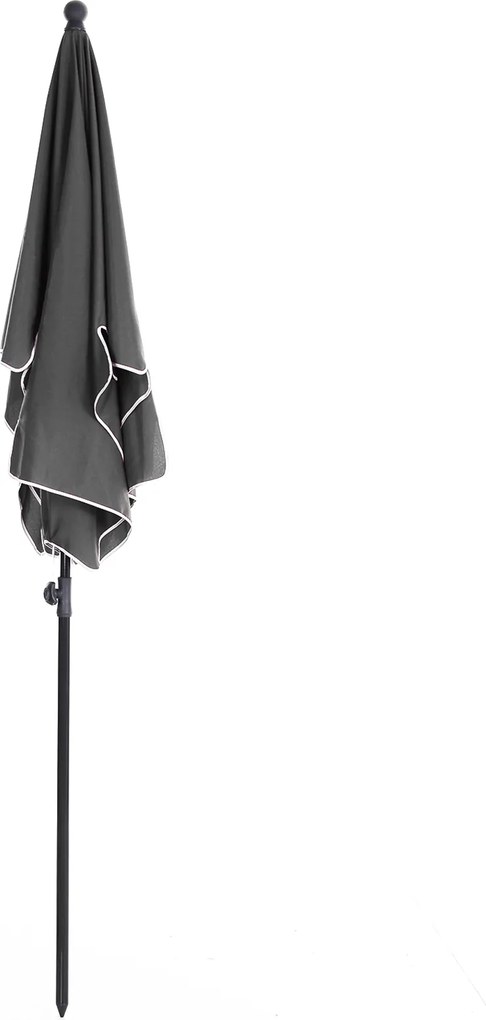 Outsunny Parasol Ogrodowy Składany Ochrona UV Szary Czarny Stylowy i Praktyczny do Ogrodu Balkonu Plaży | Aosom PL