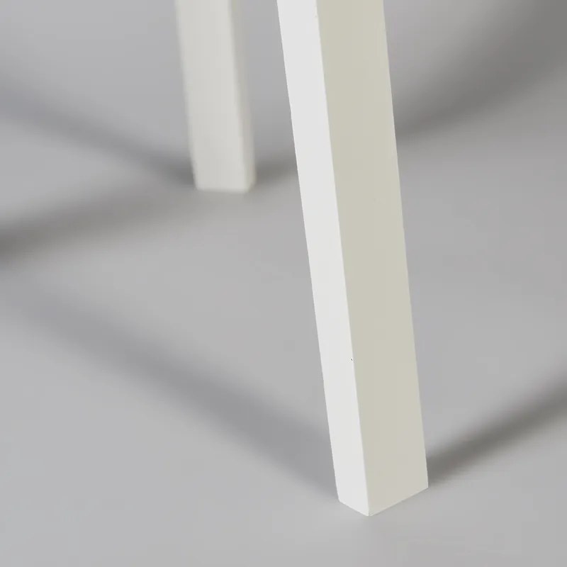 Lampa podłogowa trójnóg biała z kloszem 50 cm czarny - Puros