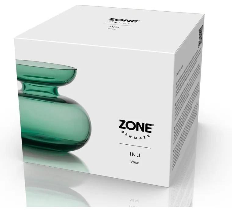 Zielony szklany ręcznie wykonany wazon (wysokość 9 cm) Inu – Zone