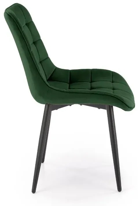 Krzesło tapicerowane K580 VELVET zielone HALMAR