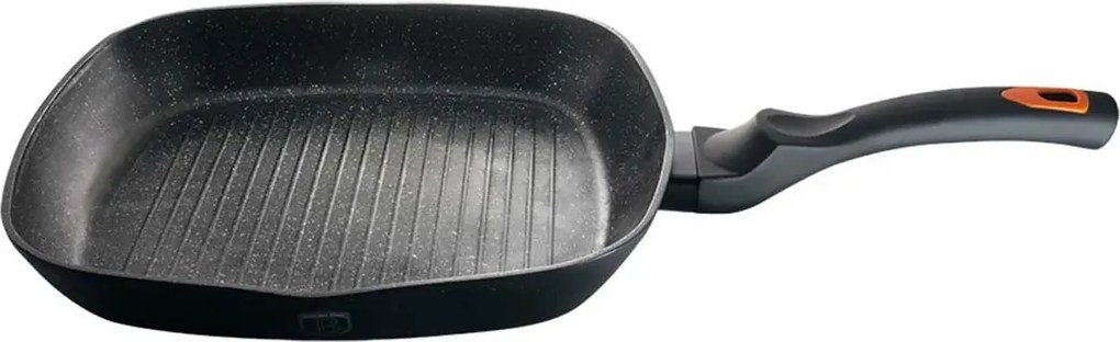 Patelnia grillowa z silikonowym uchwytem typu soft touch D7-S69
