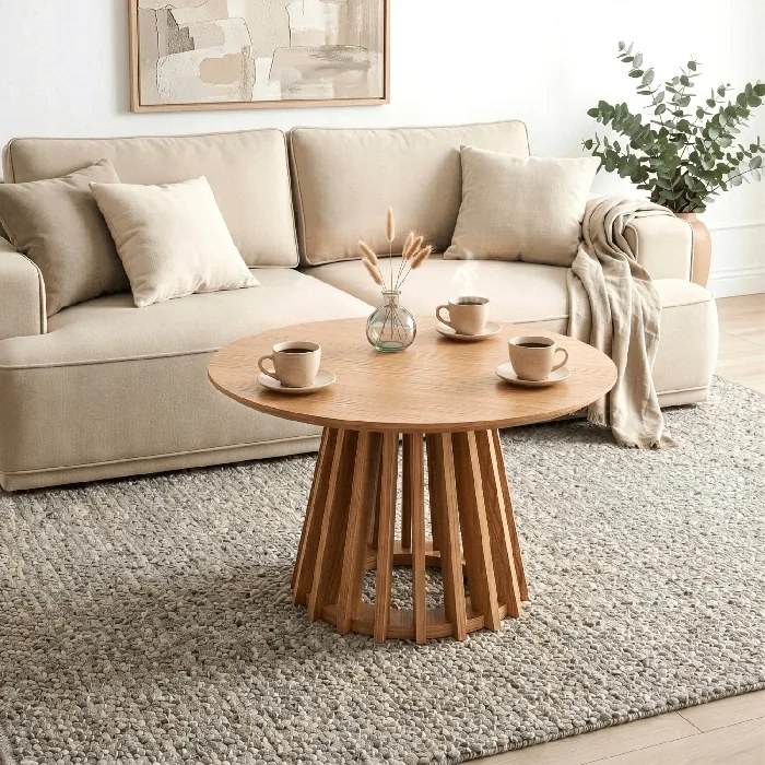 Stolik Kawowy HARPER MAX 80 cm Dąb Nowoczesny Loft