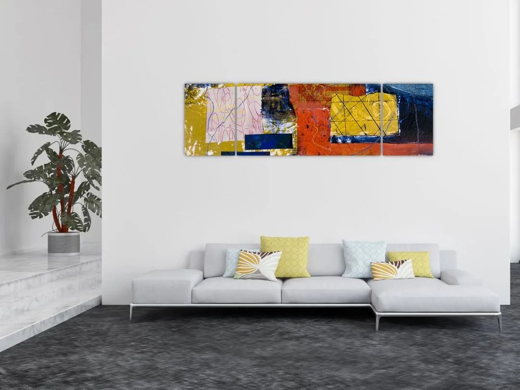 Obraz - Abstrakcja (170x50 cm)