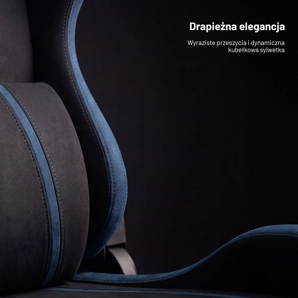 Fotel gamingowy młodzieżowy Diablo X-One Small Size materiałowy, Night Blue