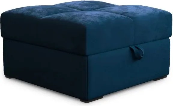 PROMOCJA Granatowy taboret ZENOVA z miejscem na przechowywanie 65x65 cm II. klasa jakości