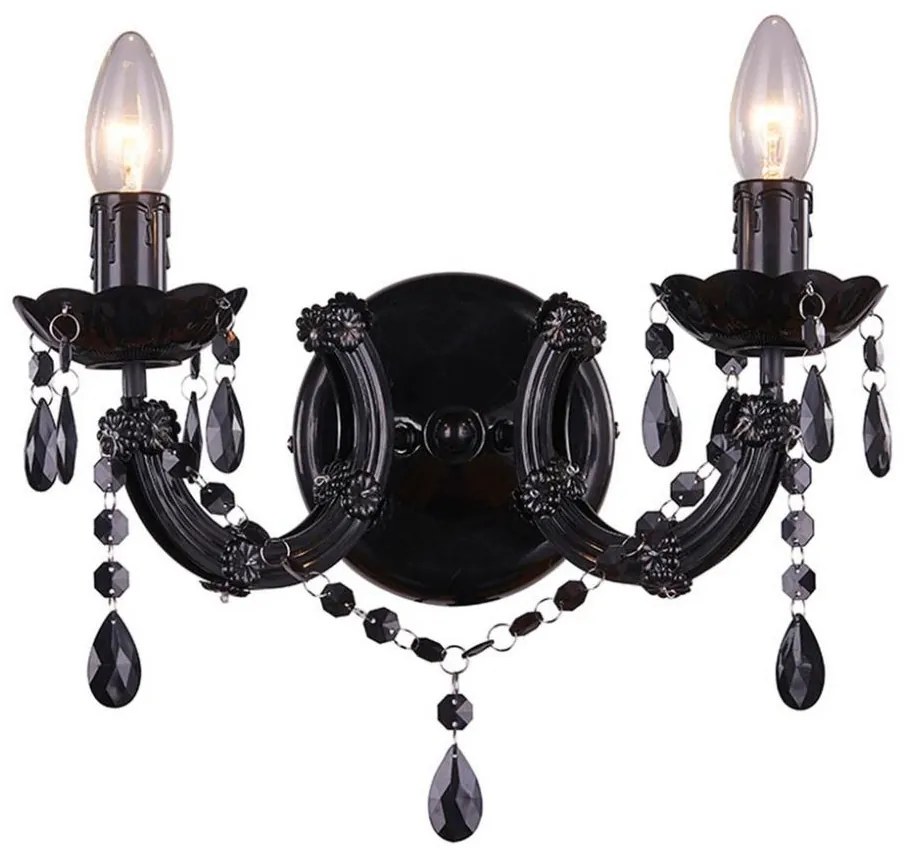 Zuma Line RLB94016-2B - Lampa ścienna MAGNOLIA 2xE14/40W/230V czarna