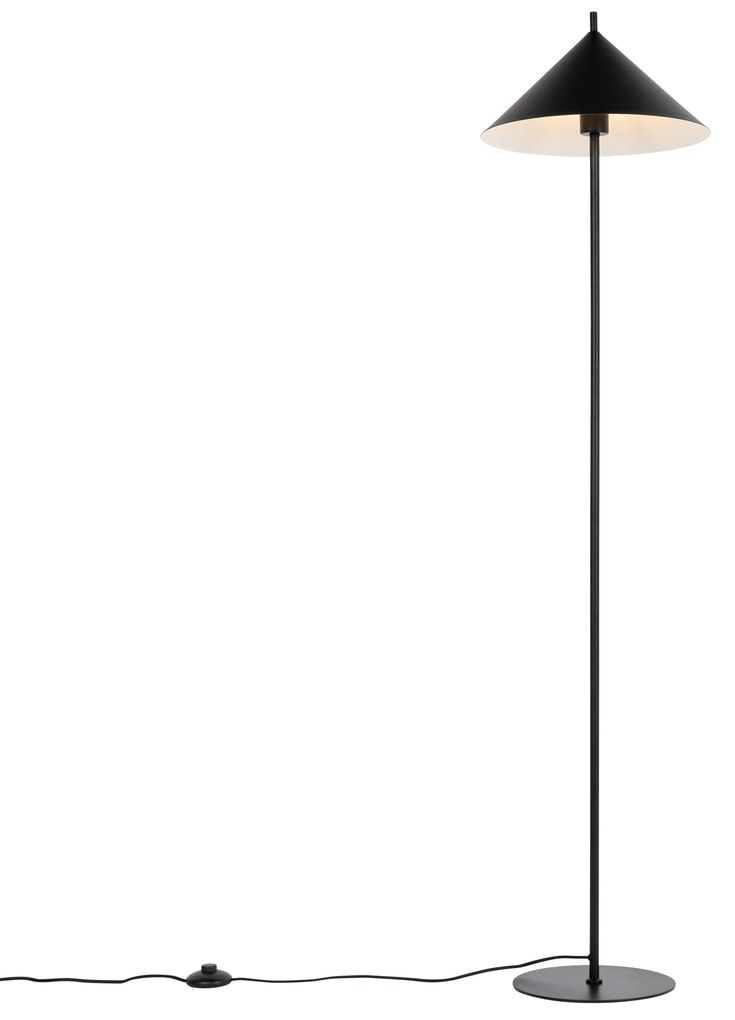 Designerska lampa podłogowa czarna - Triangolo