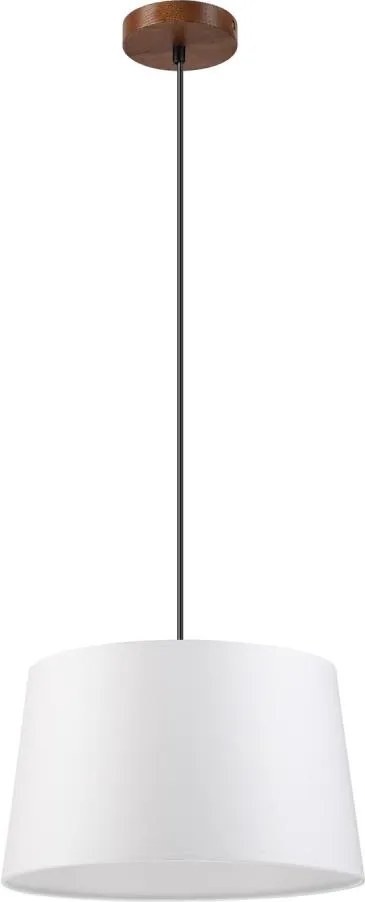 Lampa wisząca na lince AIDA 1xE27/60W/230V śr. 35 cm dąb/orzech/biała