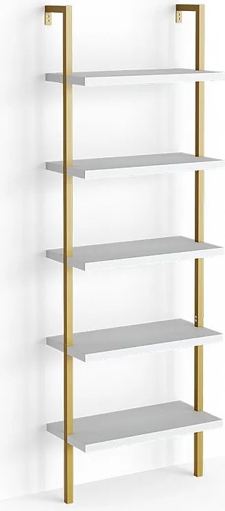 Półka drabinowa biały 60x30x183 ava