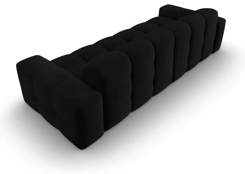 Czarna aksamitna sofa 255 cm Kendal – Micadoni Home