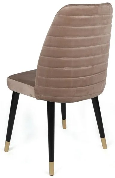 Zestaw krzeseł do jadalni Hugo Beige and Black, 4szt.