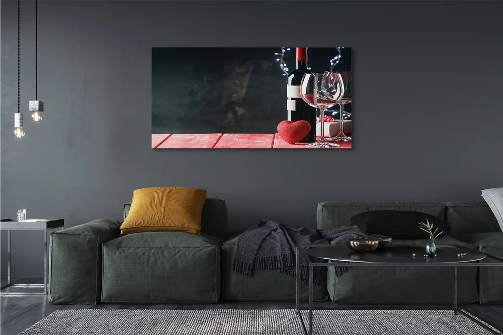 Zdjęcie na płótnie Serce w Blasku Lampek