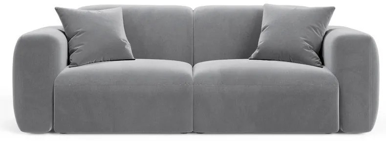 Szara aksamitna sofa 220 cm Strino – Cosmopolitan Design