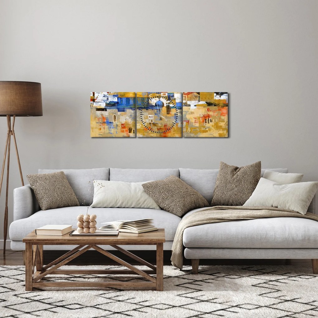 Obraz - Ściana płaczu, Jerozolima, Izrael (z zegarem) (90x30 cm)