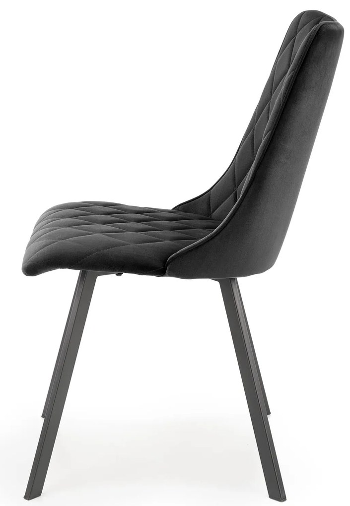 Krzesło czarny, velvet, nowoczesne, K450 loftowe, wygodne, BLUVEL 19