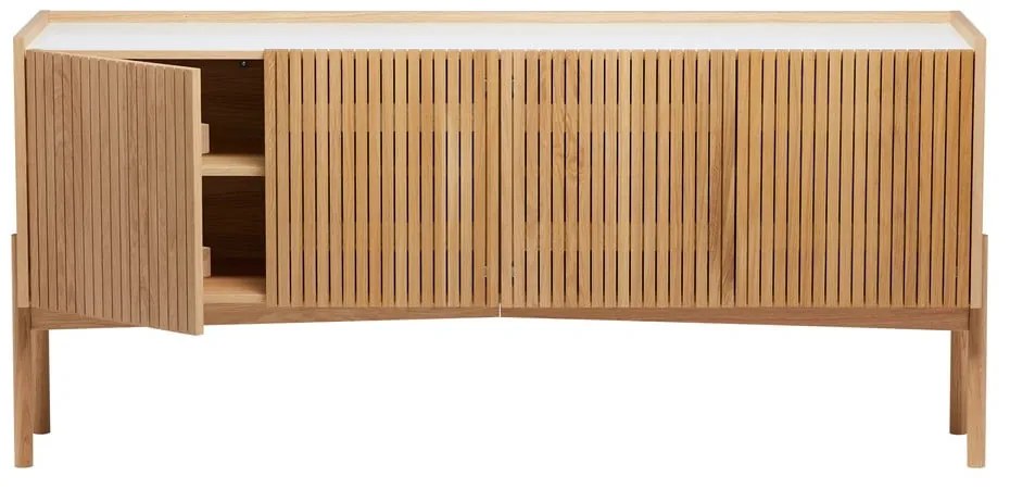 Niska komoda w dekorze dębu w naturalnym kolorze 177x42 cm Bottrup – Woodman