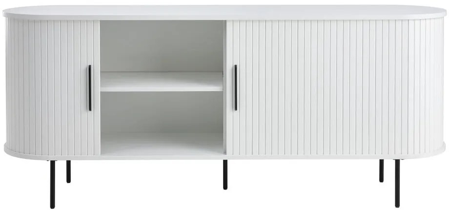 Biała komoda z drzwiami przesuwnymi 180x76x45 cm Nola – Unique Furniture