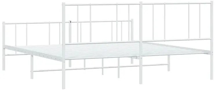 Białe metalowe łóżko małżeńskie 180x200 cm N4-T41