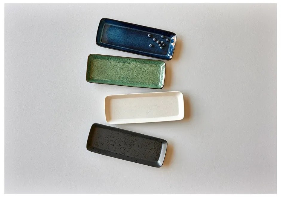 Ceramiczna taca do serwowania 14x38 cm Gastro Green/Black – Bitz