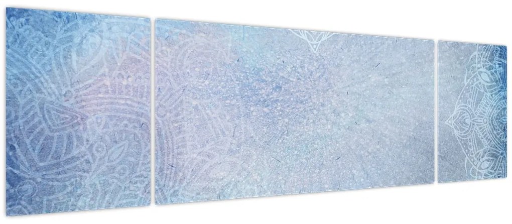 Obraz - Mandale w niebieskim (170x50 cm)