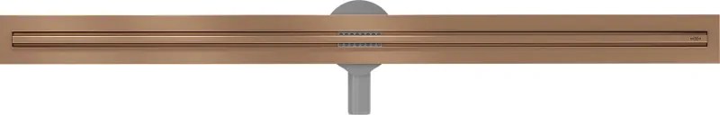 Mexen Flat 360° Slim odpływ liniowy obrotowy 120 cm, miedź szczotkowana - 1C41120