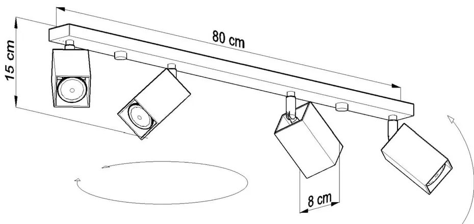 Biała lampa sufitowa Sollux Toscana
