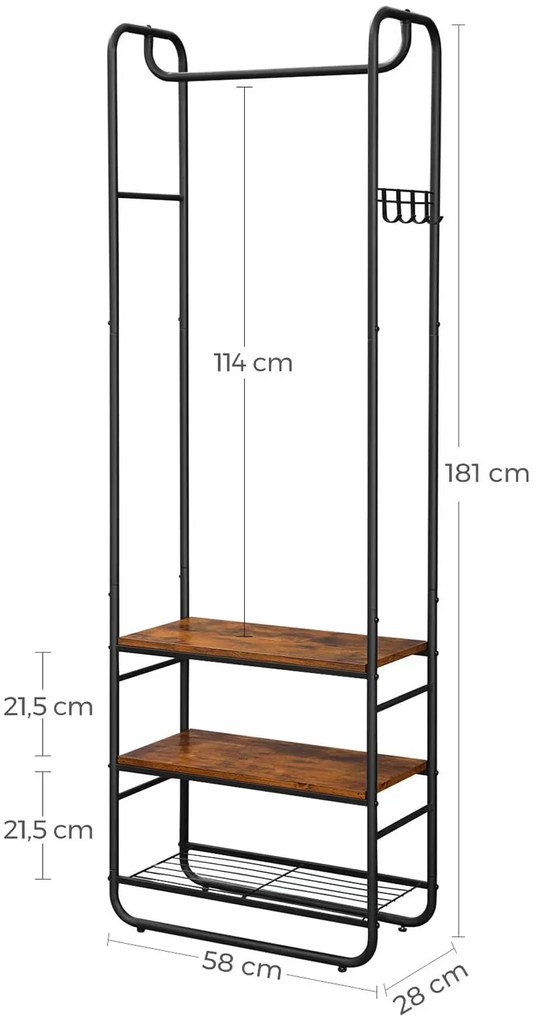 Wieszak na ubrania stojak w stylu industrialnym L6-B65