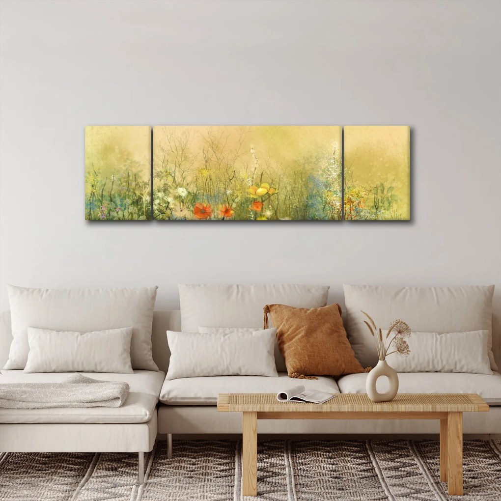 Obraz - Malowana łąka (170x50 cm)