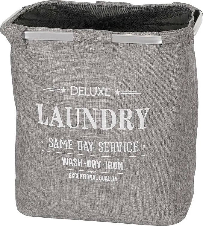 Kosz na pranie MCW-C34 z siatką 82l,  szary