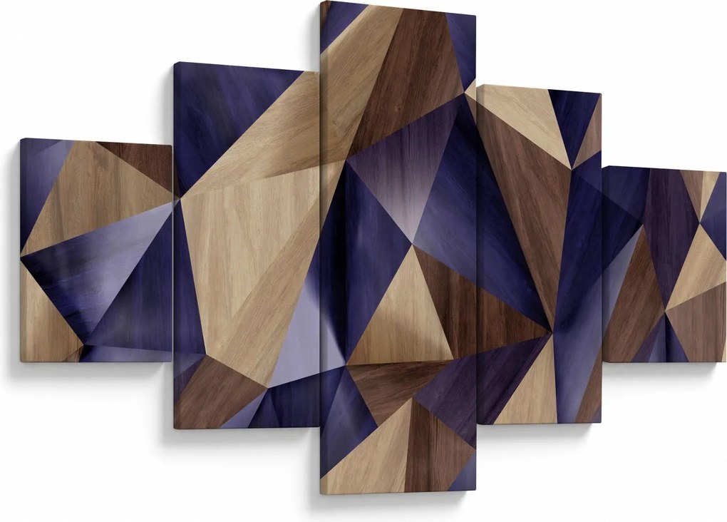 Obraz - 3D drewniane trójkąty (125x70 cm)