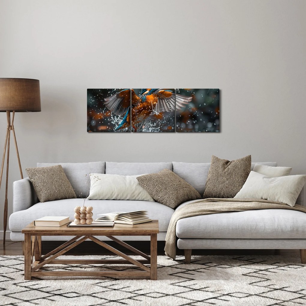 Obraz - Styczeń (z zegarem) (90x30 cm)