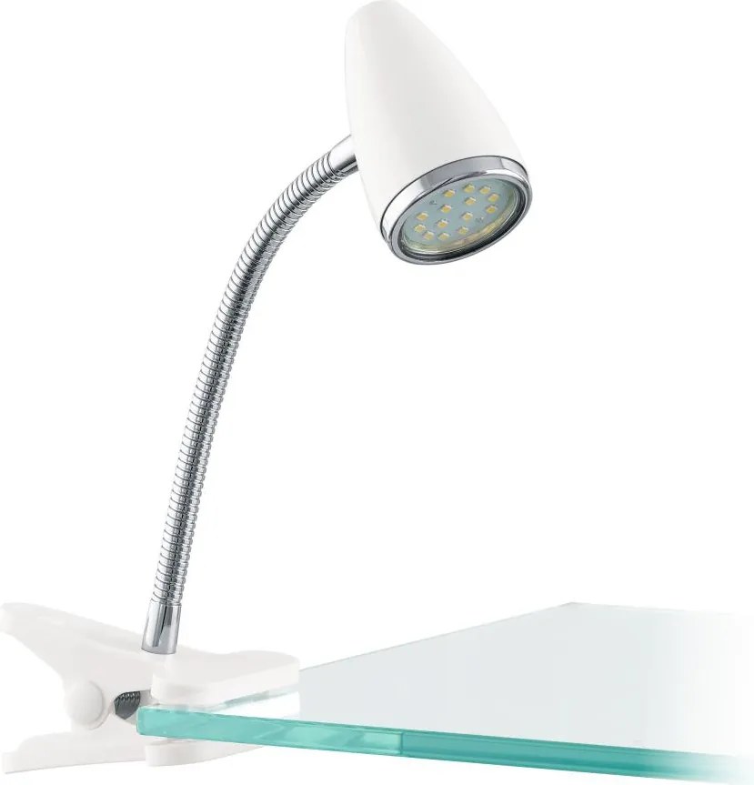 Eglo 902368 - Lampa LED z klipsem RICCIO 1xGU10/2,8W/230V biały/błyszczący chrom