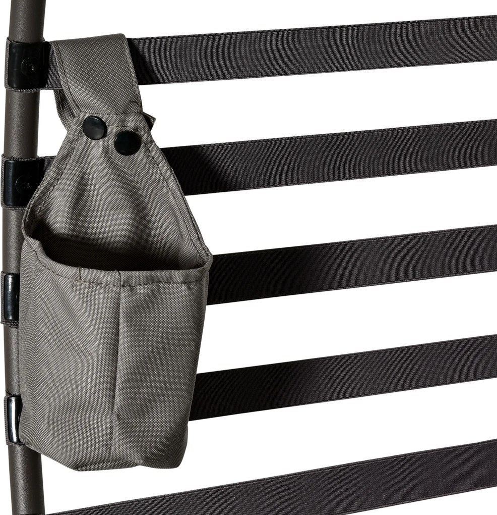 Krzesło skladane krzesło ogrodowe do pracy w domu na dwoje z poduszką i koszem | Aosom PL