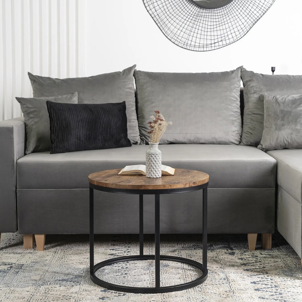 Stolik Kawowy TIM 53 cm Dąb Rustykalny Nowoczesny Loft