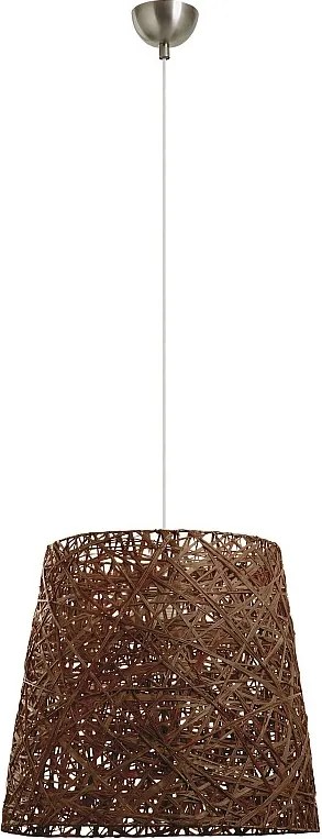 Lampa sufitowa w nowoczesnym stylu VIMET - Wysoko?? 140 cm - stal/br?zowe w?ókno naturalne - E27 - IP20